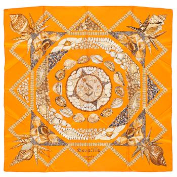 721. HERMÈS, silk scarf, "Rocaille".