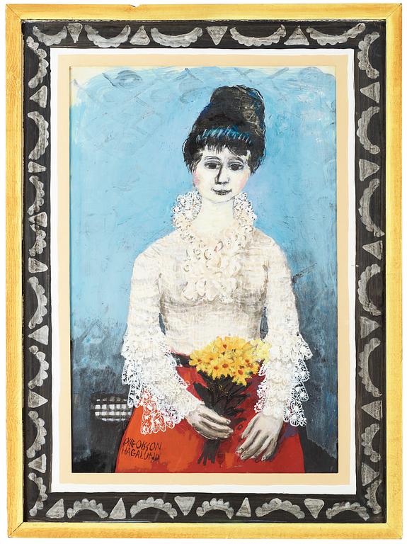 Olle Olsson-Hagalund, Girl with flowers.
