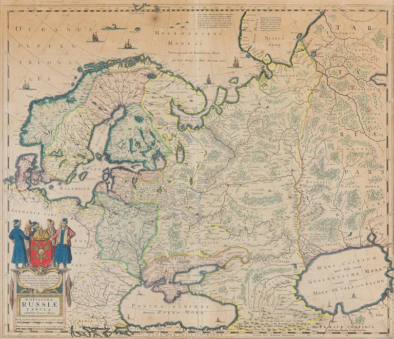 Kartta "Novissima Russiae Tabula Authore Isaaco Massa".