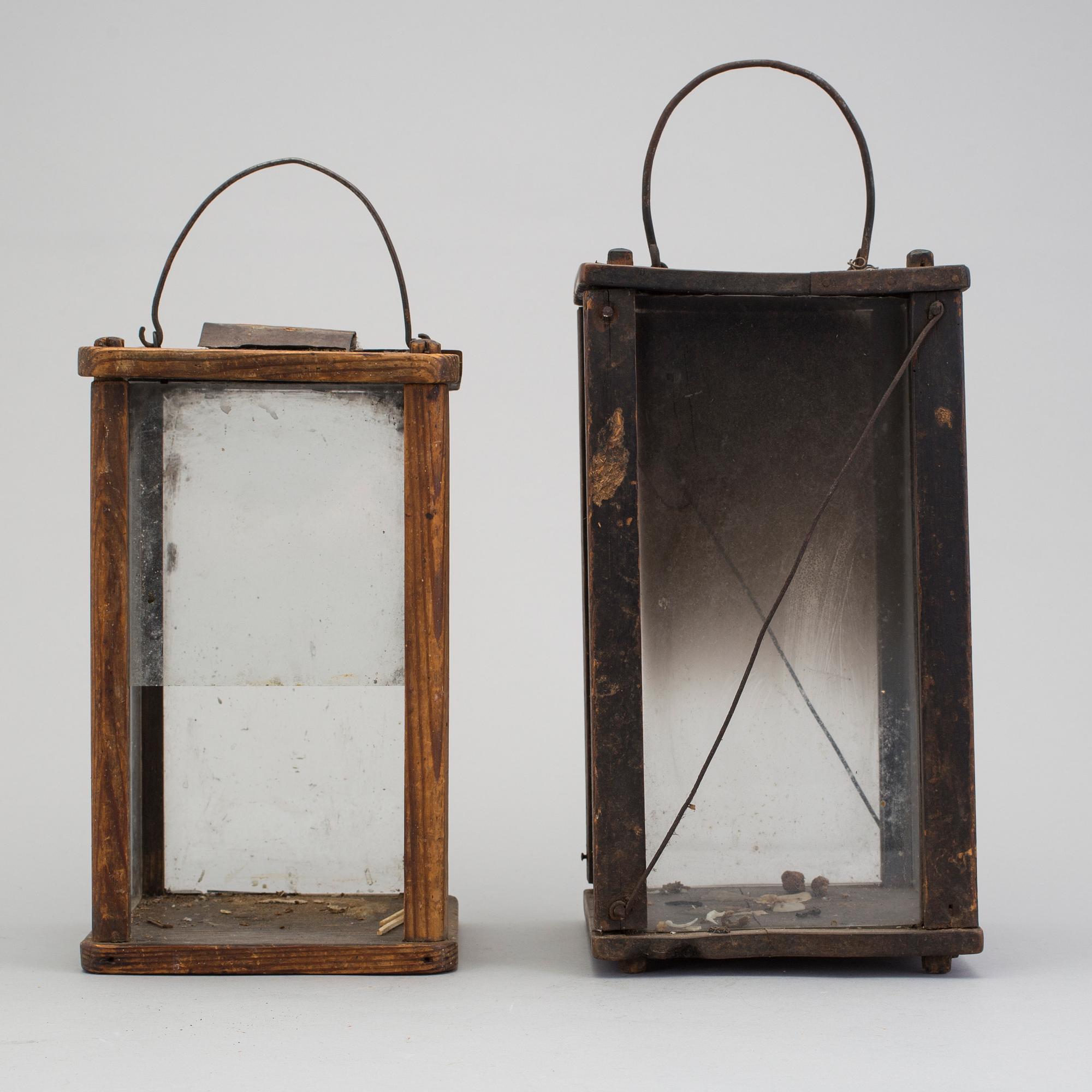 Two lantern, 1700-/1800s.