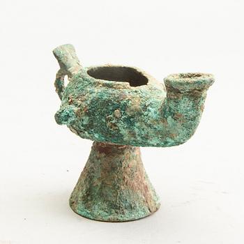 Parti metallkärl, 10 delar, mässing, tenn, kopparlegering. Persien, omkring 1900.