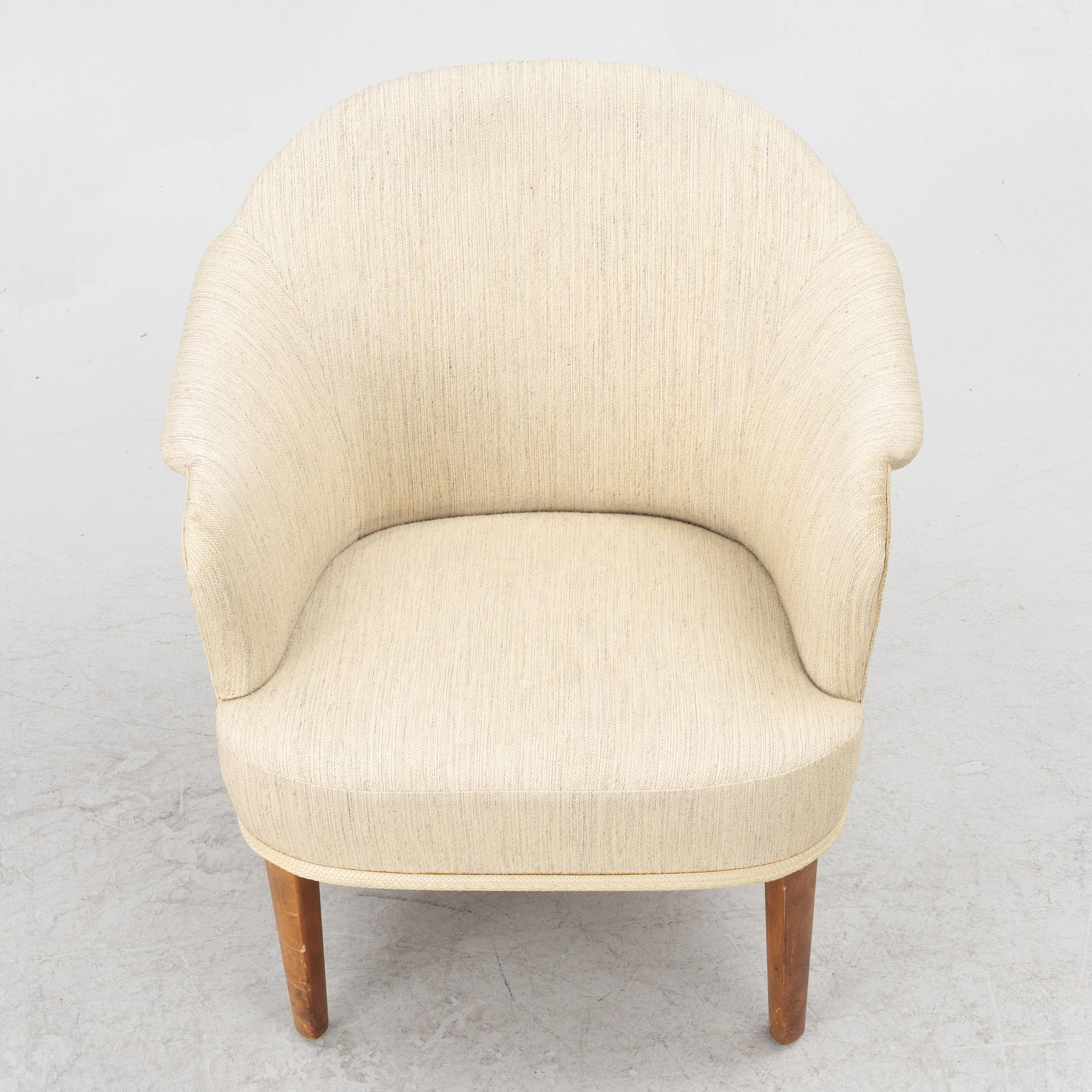 Carl Malmsten, a "Lillpaddan" armchair, Sweden, mid20th century.