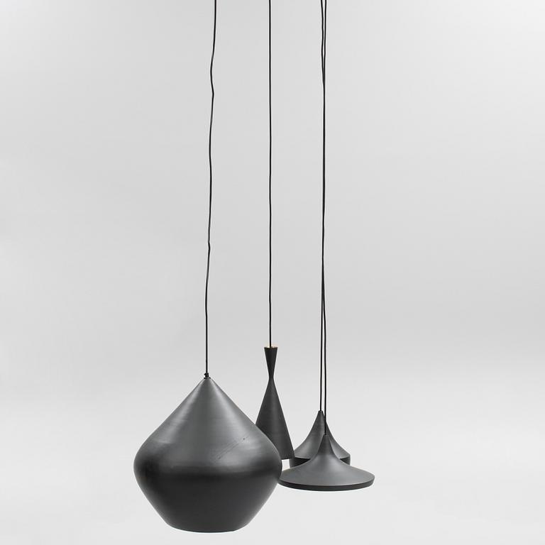 Tom Dixon, Ceiling lamps 4 pcs, "Beat", various models, assembled.