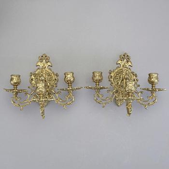 VÄGGAPPLIQUER, oscarianskia, 1800-talets slut.