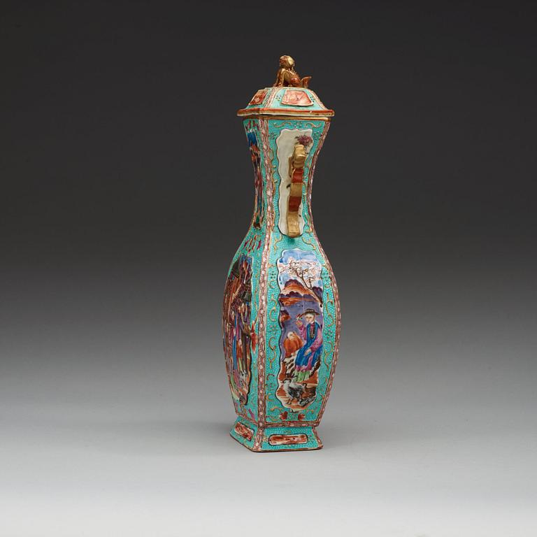 A famille rose vase with cover, Qing dynasty, Qianlong (1736-95).