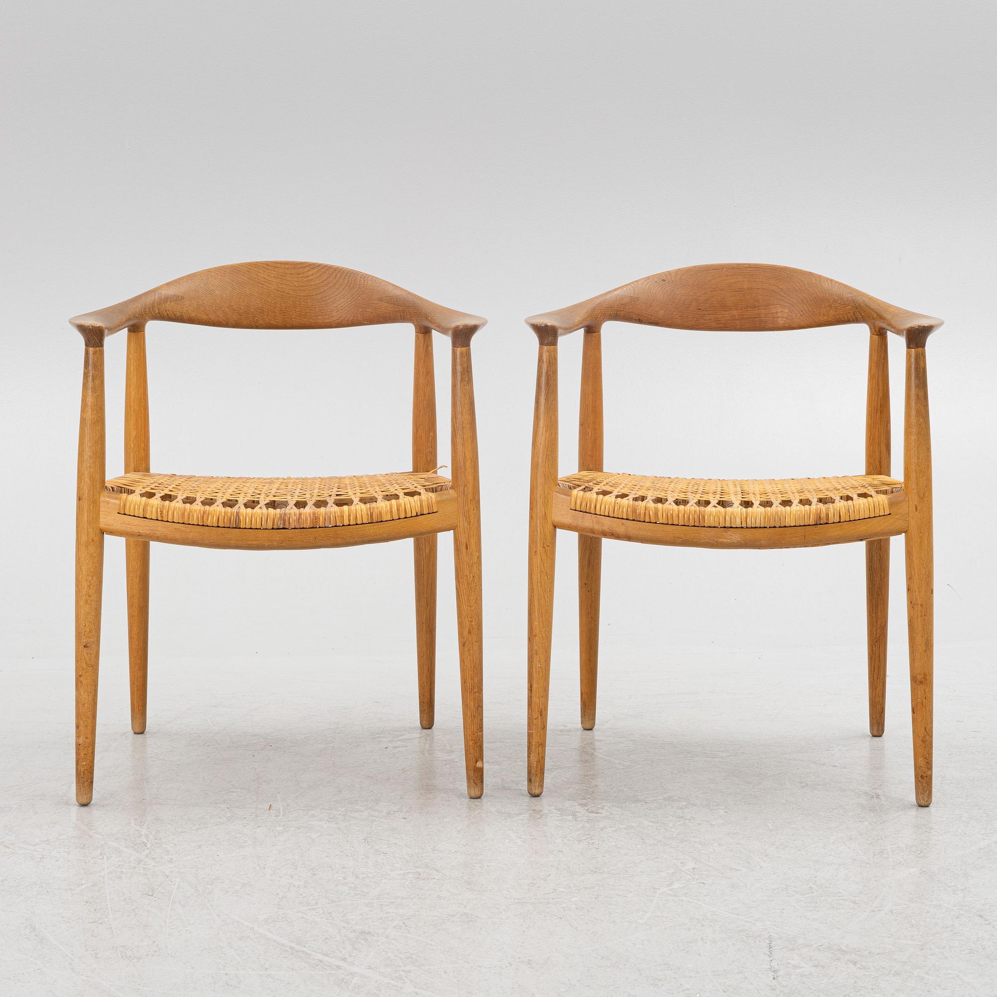 Hans J. Wegner, a pair of "JH 501" armchairs, Johannes Hansen, Denmark, 1950's/60's.