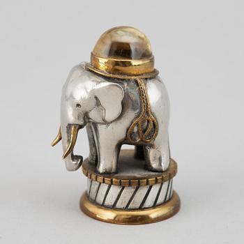 ESTRID ERICSON, a pewter and brass seal stamp, Svenskt Tenn, 1940-50s.