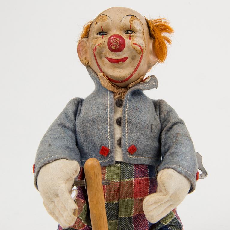 A Schuco "Rolly" clown Germany c. 1950.