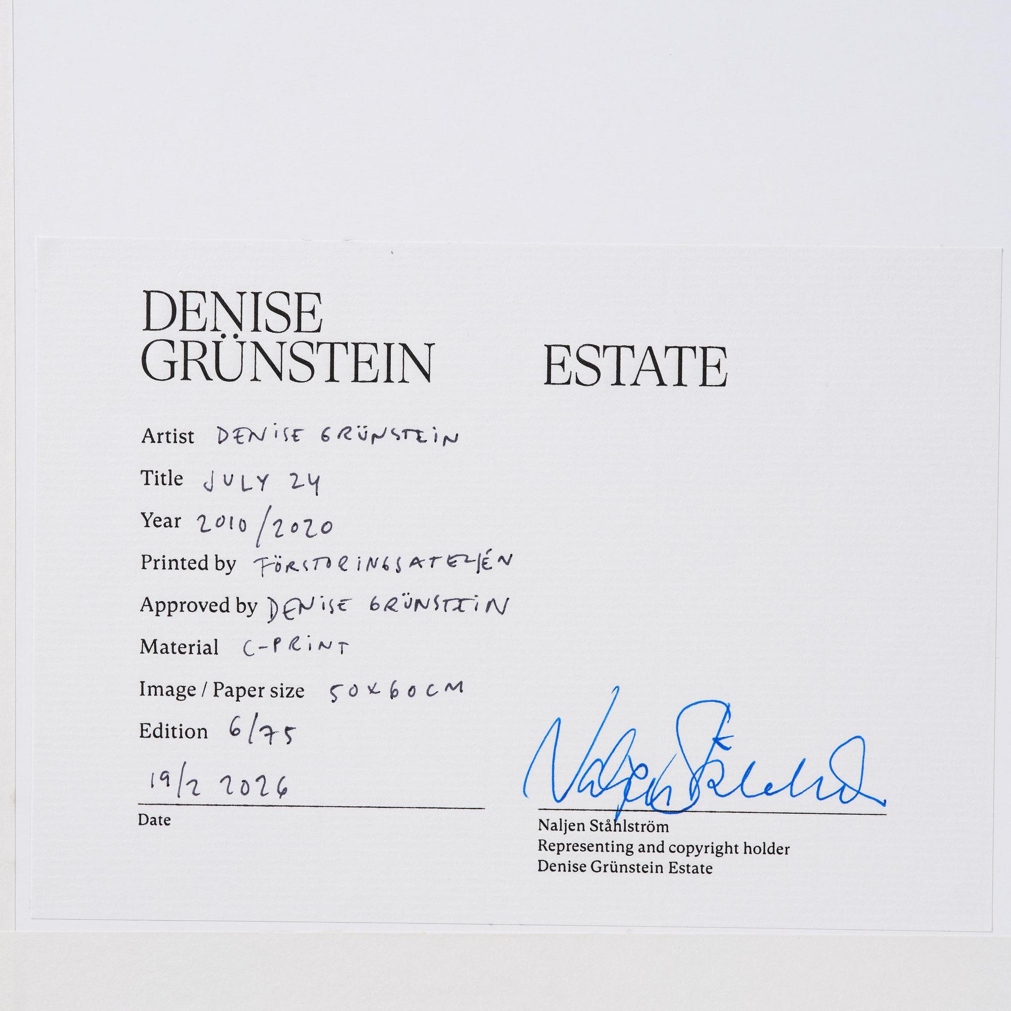 Denise Grünstein, "24 Juli", 2010.