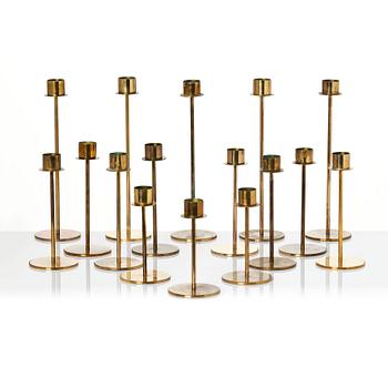 Hans-Agne Jakobsson, a set of 16 candle holders, "L 24", Hans Agne Jakobsson AB, Markaryd 1960s.