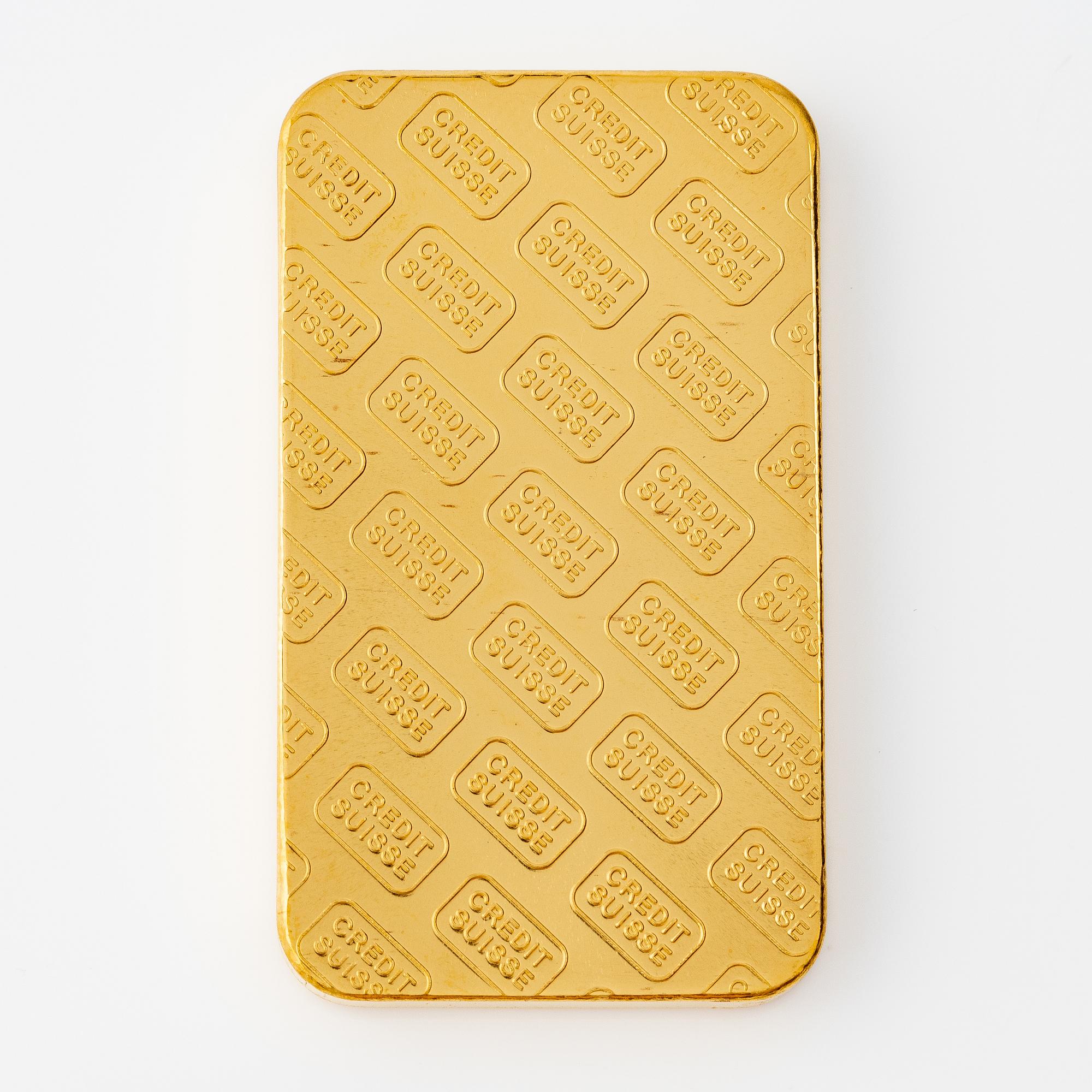 Gold bar, 24K gold, weight 100 g.