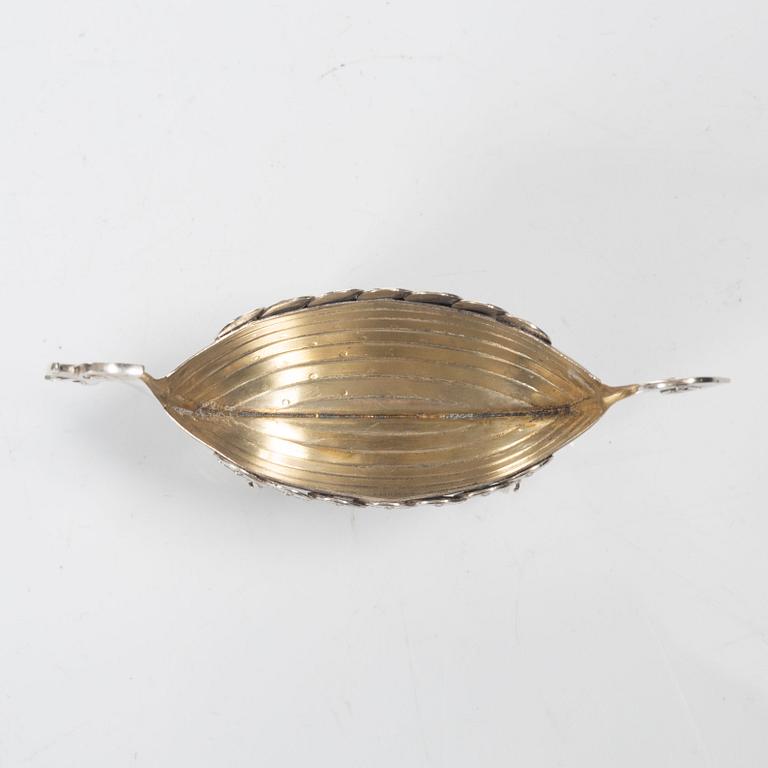 Viking ships/spice jars, 830/1000 silver, 8 pieces.