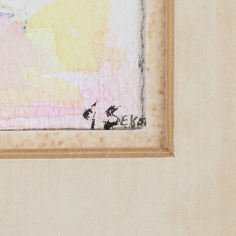 GERARD SEKOTO, gouache, signerad.