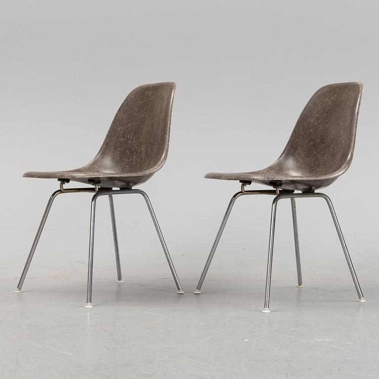 Two 'DSX' chairs by Charles and Ray Eames for Herman Miller, second half of the 20th century.