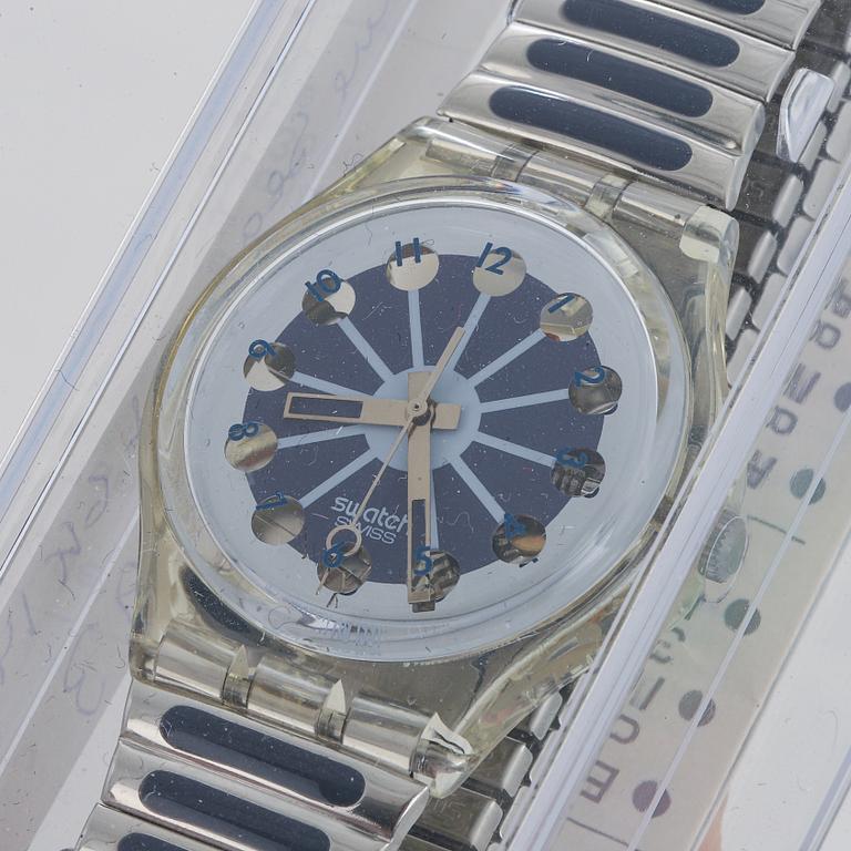 Swatch, Blue Segment, wristwatch, 34 mm.