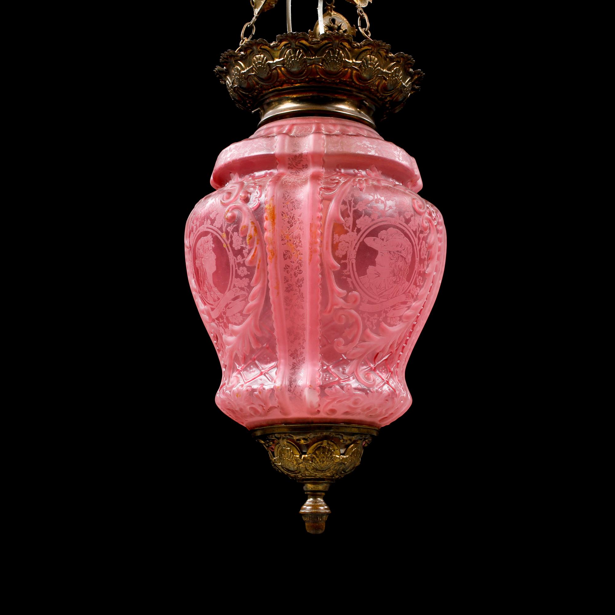 MÅNSKENSAMPEL, 1800-talets slut. Höjd ca 60 cm.