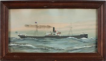 JOHAN FREDRIK MALMSJÖ, akvarell. Sign.