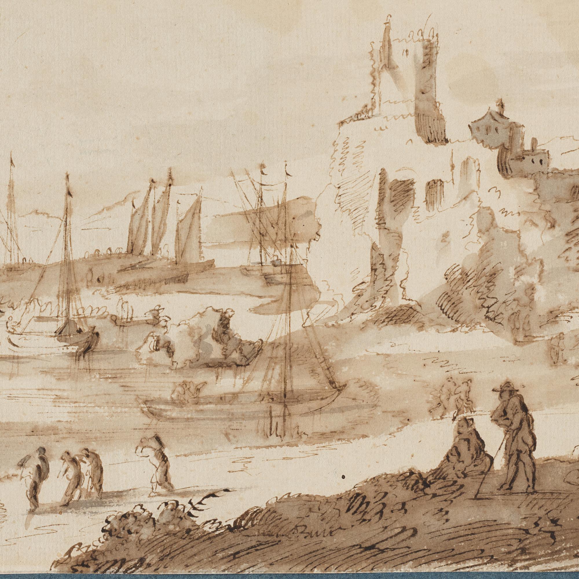 PAUL BRIL, circle of. Unsigned. inkwash 18.5 x 30.5 cm.