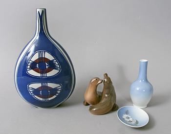 PARTI KERAMIK, 4 delar. Danmark, bl.a Royal Copenhagen.