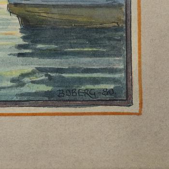 Ferdinand Boberg, View towards Riddarholmen.