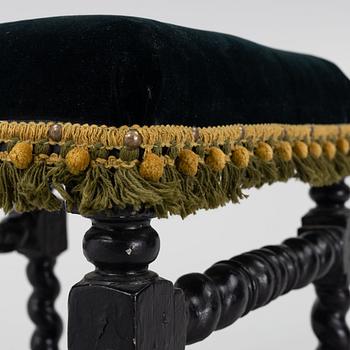 A Swedish baroque stool, circa 1700.