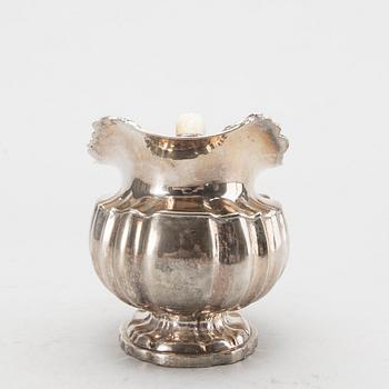 A Russian 3 pcs sivler teaservice assayermakr of N L Dubrovin Moscow 1840, totla weight ca 1450 gr.