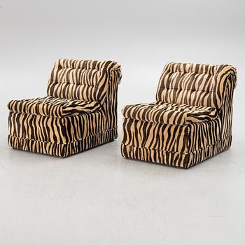 Armchairs, a pair, 1970s.