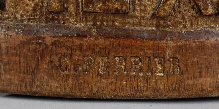 OKÄND KONSTNÄR, skulptur, 1900-talets andra hälft. Bär sign G Perrier.