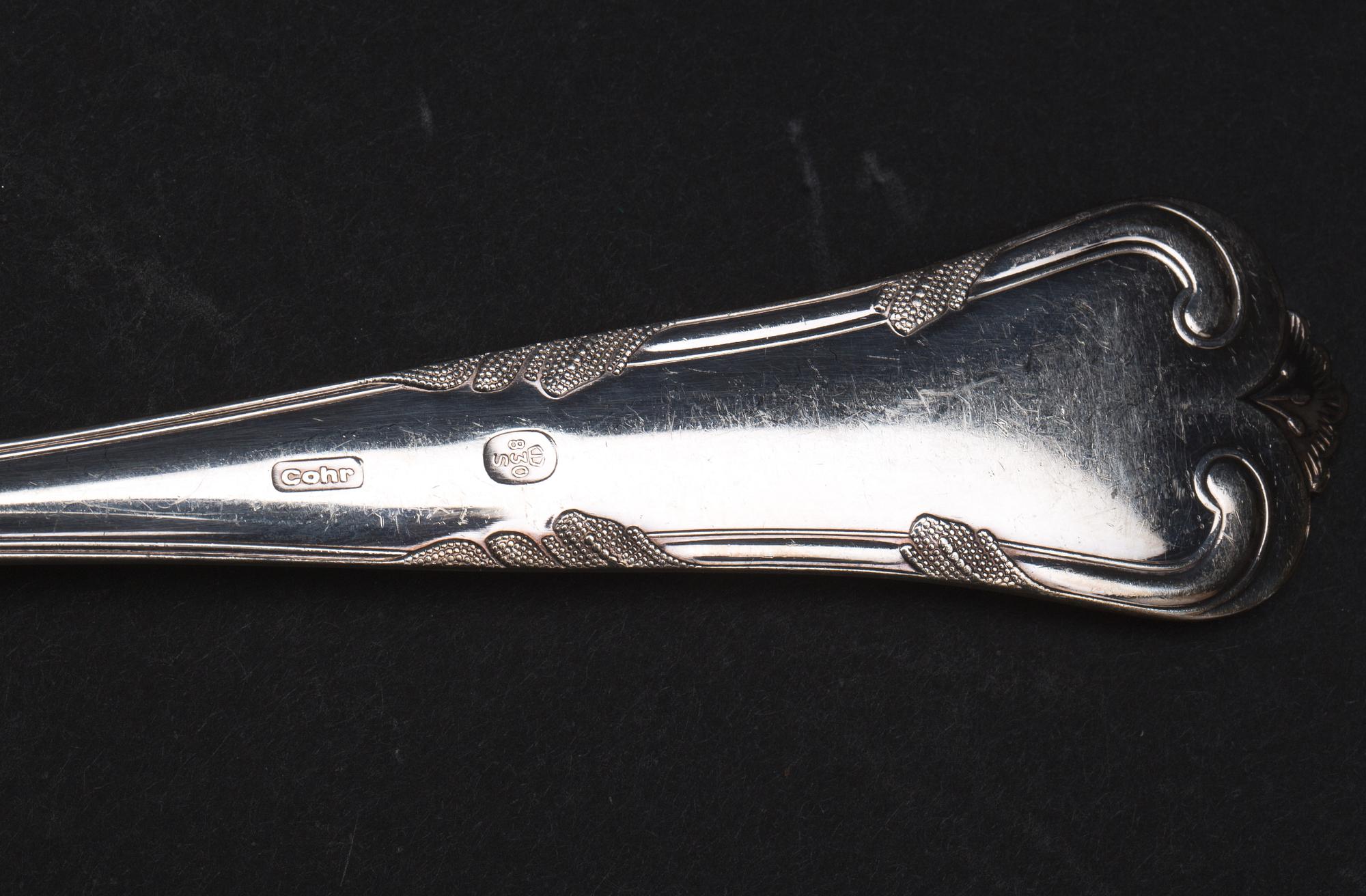 BESTICKUPPSÄTTNING, 6+6+6+6, silver. Köpenhamn. Ca 1050g.