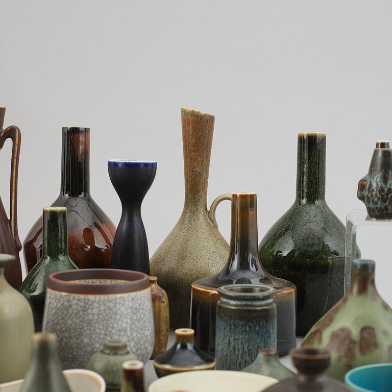 A group of stoneware miniatures, 67 pieces, most of them designed by Carl-Harry Stålhane for Rörstrand.