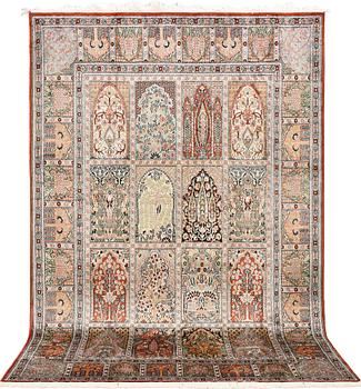 Matta, silke Kashmir, ca 247 x 161 cm.