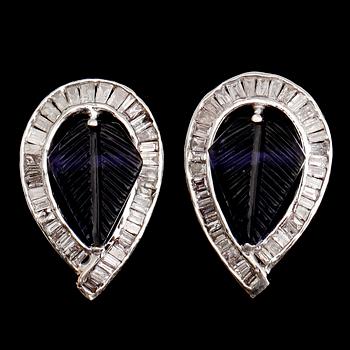 ÖRHÄNGEN, 1 par, vitguld, diamanter tot ca 1.54 ct.