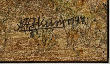 NILS NILSSON SKUM, färgkrita, sign.