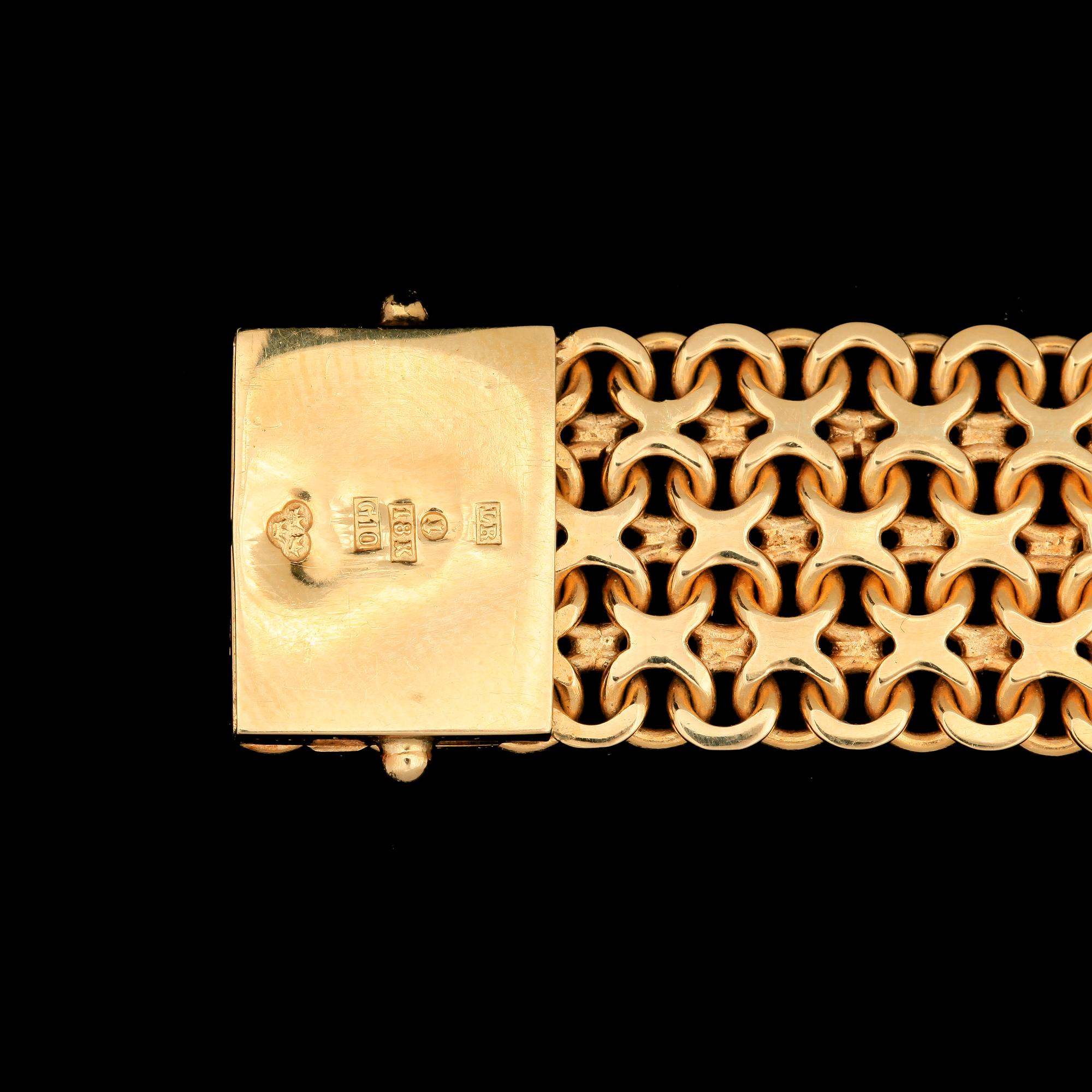 ARMBAND, 18k guld. Sverige, 1981. Vikt 41g.