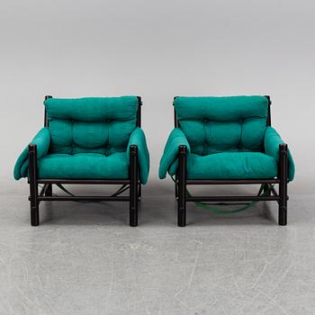 Sylve Stenqvist, a pair of 'Gille' armchairs, Artex Torgner, 1970's.
