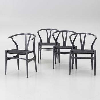 Hans J. Wegner, Chairs, 4, model CH 24 “Y Chair”, Carl Hansen & Søn, Denmark.