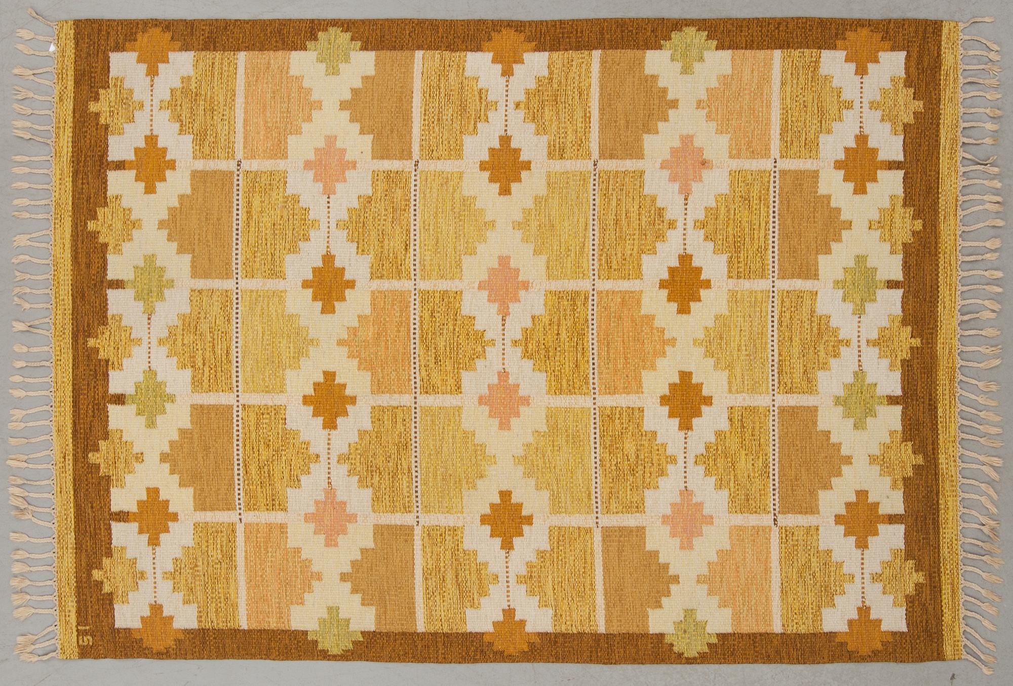 MATTA, rölakan, "Mjörn", monogramsignerad IS (Ingegerd Silow). Ca 231 x 163 cm.