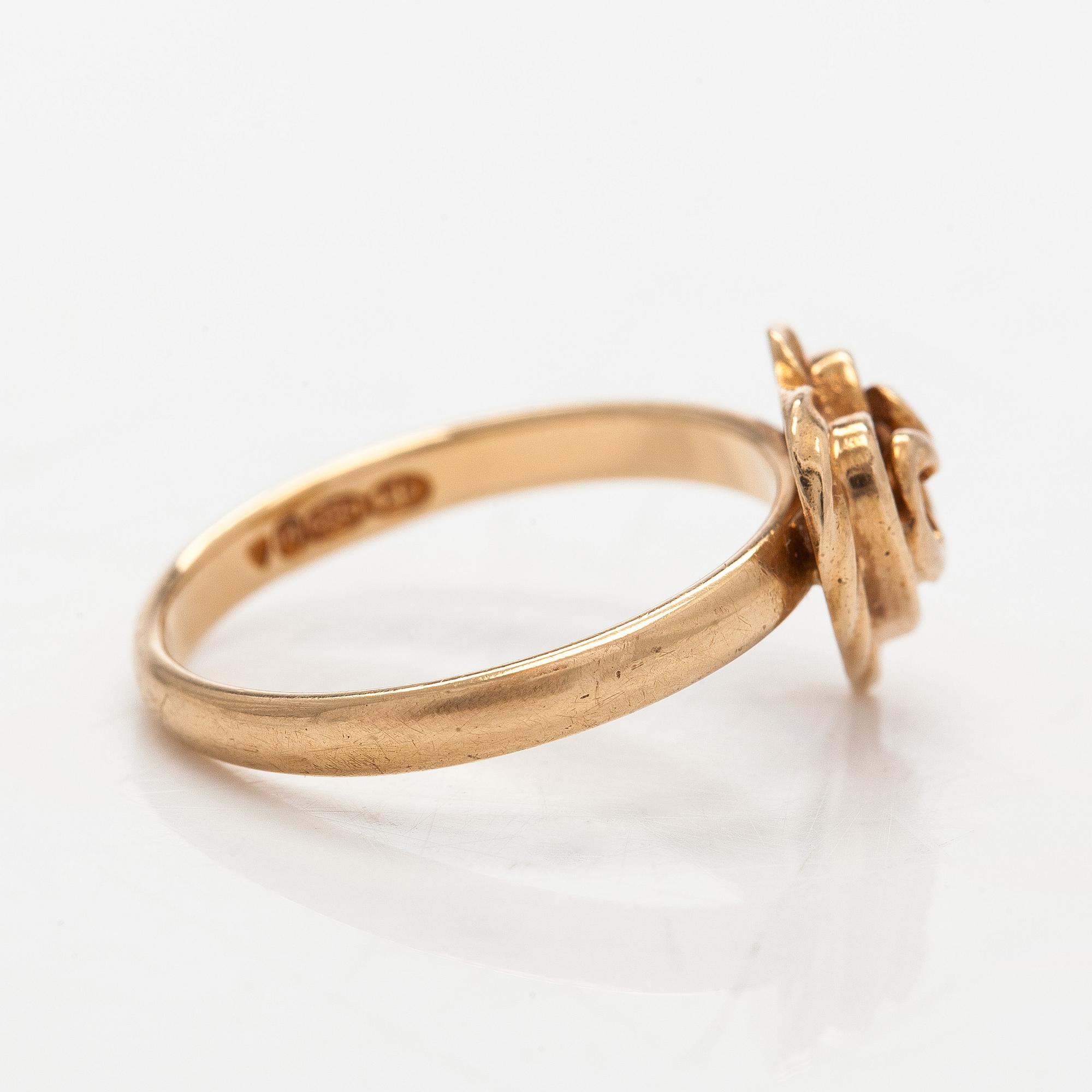 Kalevala Koru, sormus, ”Talon sydän”, 14K kultaa, 2006.