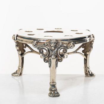 Underrede/hållare till brännare, sterlingsilver, 1900-tal.