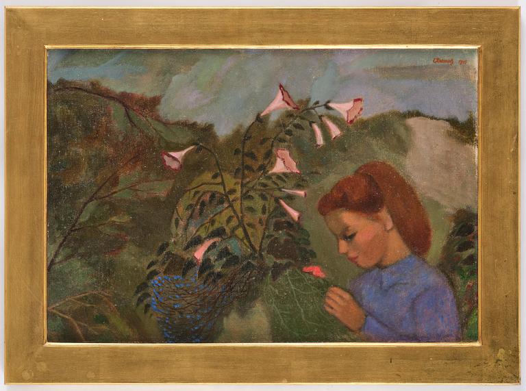 Curt Clemens, Girl by flowers.