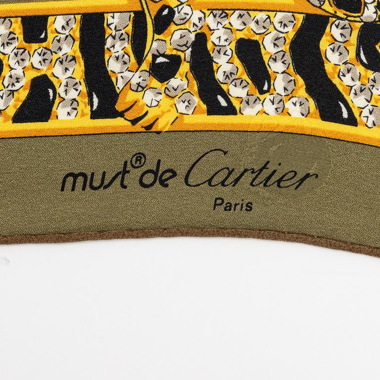 Cartier, a jaquard silk scarf.