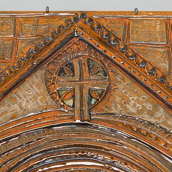 Rut Bryk, a stoneware wall relief signed a tergo BRYK.