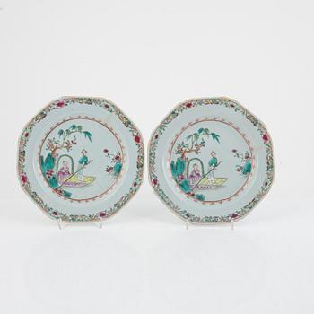 Parti porslin, 8 delar, Kina, 1700/1800-tal.