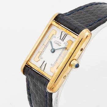 must de Cartier, Tank, armbandsur, 20,5 x 20 (28) mm.