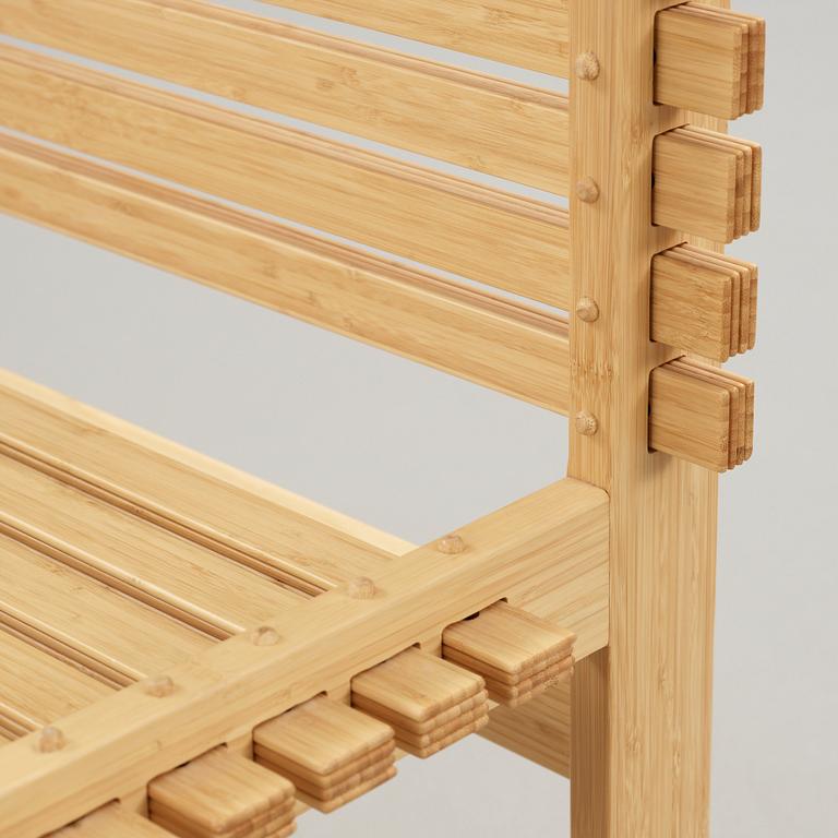 A set of six Gunnar Aagaard Andersen bamboo 'Lamella chairs', for MatzForm.