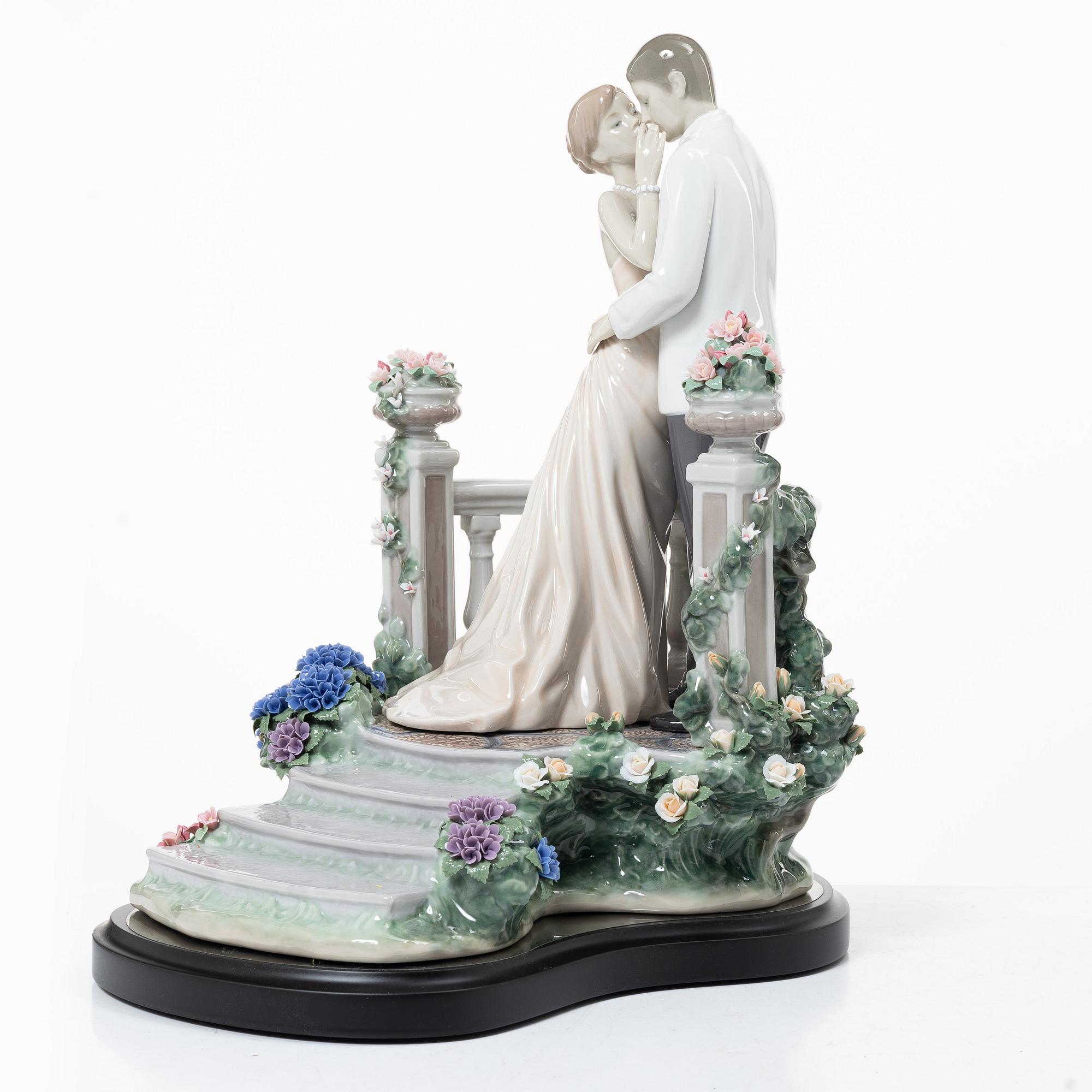Lladró, figurin, "Moonlight love", Spanien.
