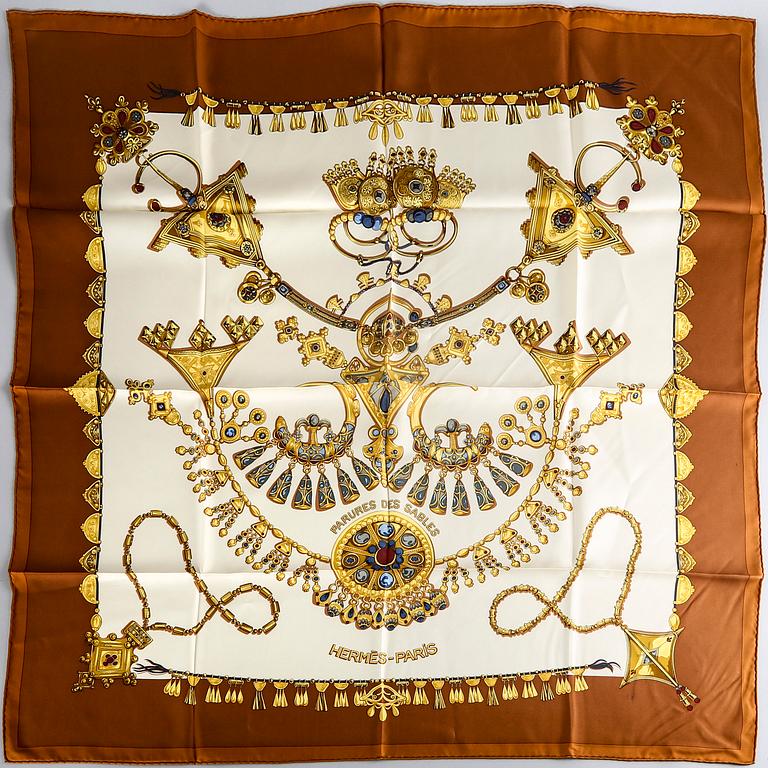 Hermès, scarves 2 st Frankrike 1900-talets senare del.