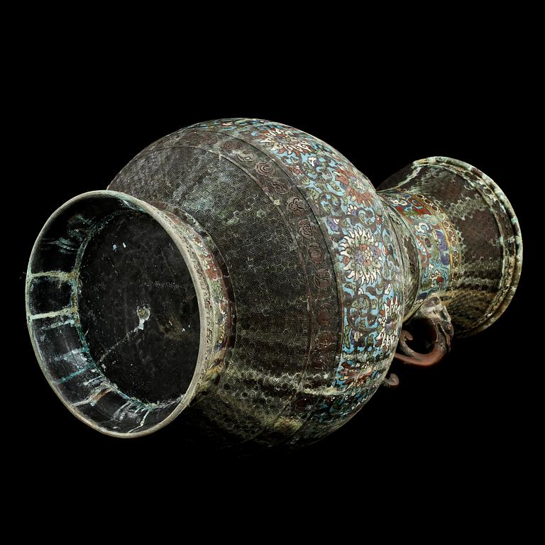 URNA, cloisonne, Kina, 1900-tal.