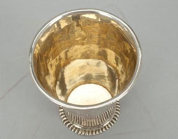 BÄGARE, silver, Uppsala 1761. Vikt 78 g.