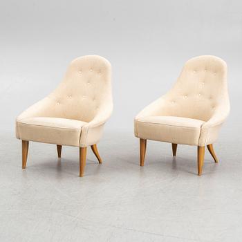 Kerstin Hörlin-Holmquist, a pair of armchairs, "Lilla Eva", from the "Paradiset" series, Triva, Nordiska Kompaniet.